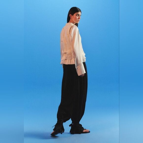 NWT ZARA Authentic ROMANTIC SHIRT ZARA ICONS LIMITED EDITION oyster white - Picture 8 of 17